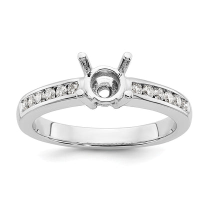 14K Weißgold Verlobungsring mit simulierten Diamanten