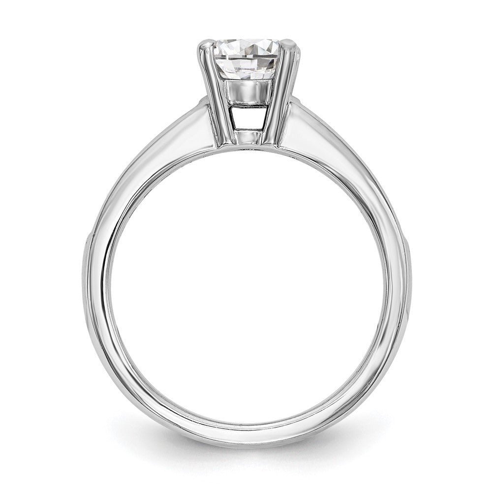 14K Weißgold Verlobungsring mit simulierten Diamanten
