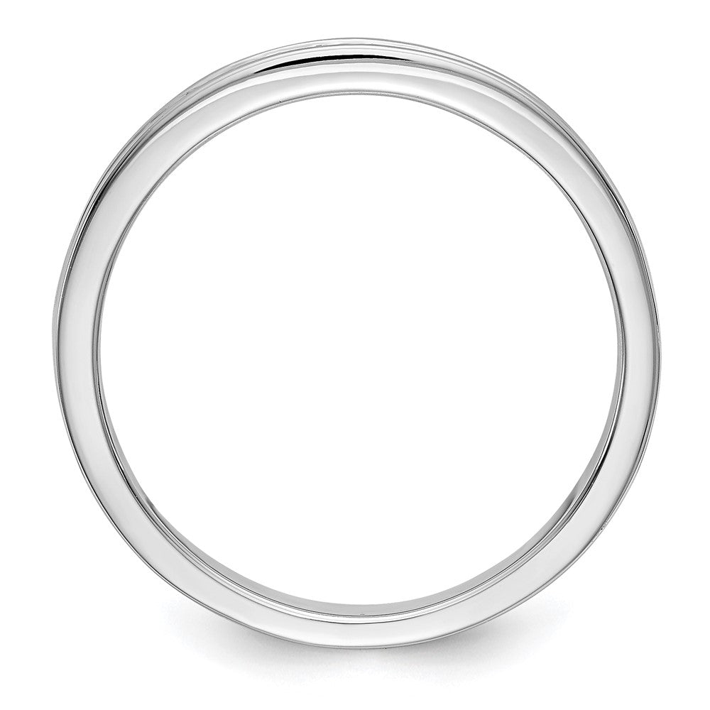 14K Weißgold Ehering mit natürlichen Diamanten