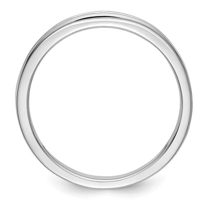 14K Weißgold Ehering mit natürlichen Diamanten