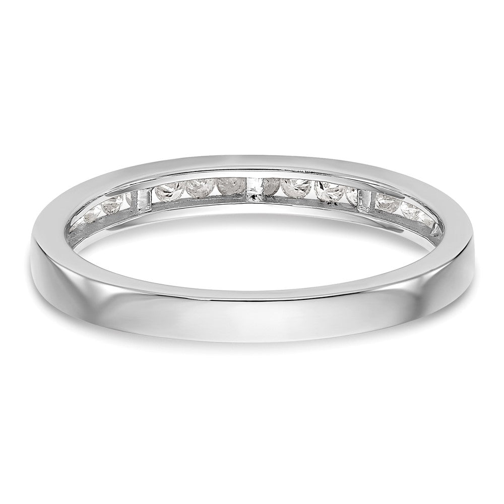 14K Weißgold Ehering mit natürlichen Diamanten