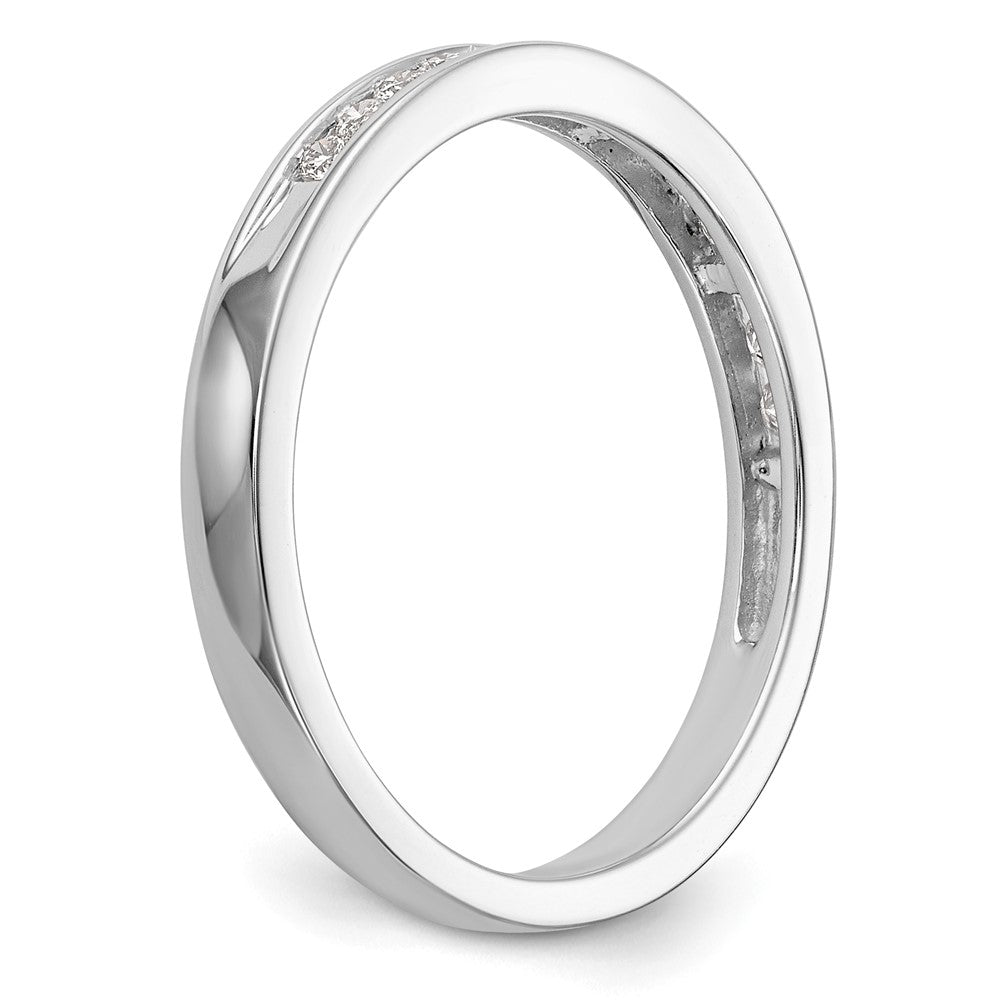 14K Weißgold Ehering mit natürlichen Diamanten