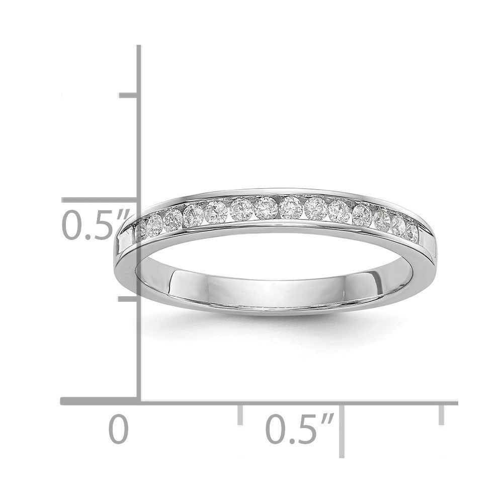 14K Weißgold Ehering mit natürlichen Diamanten