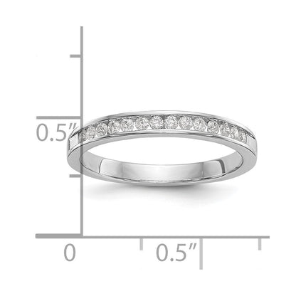 14K Weißgold Ehering mit natürlichen Diamanten
