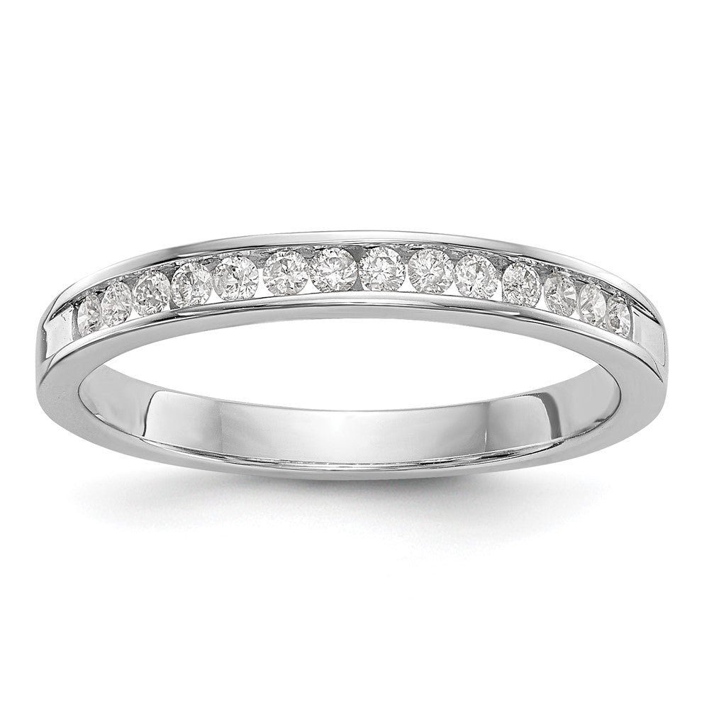 14K Weißgold Ehering mit natürlichen Diamanten