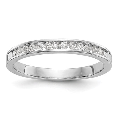 14K Weißgold Ehering mit natürlichen Diamanten