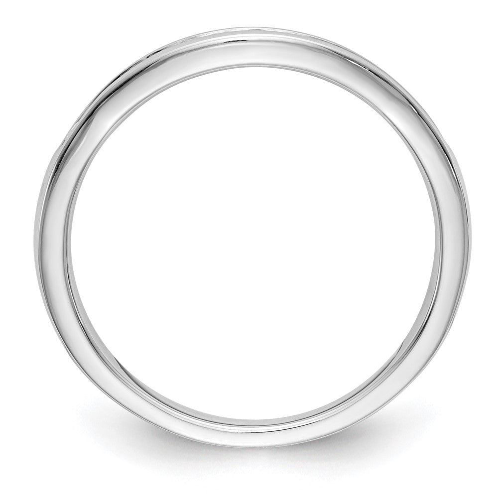 14K Weißgold Ehering mit natürlichen Diamanten