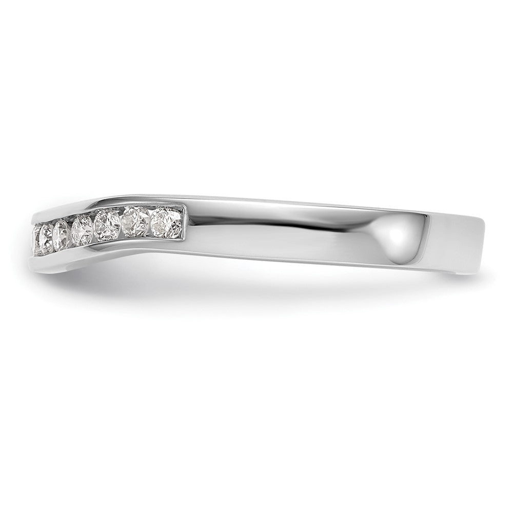14K Weißgold Ehering mit natürlichen Diamanten