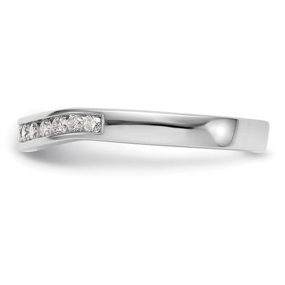 14K Weißgold Ehering mit natürlichen Diamanten