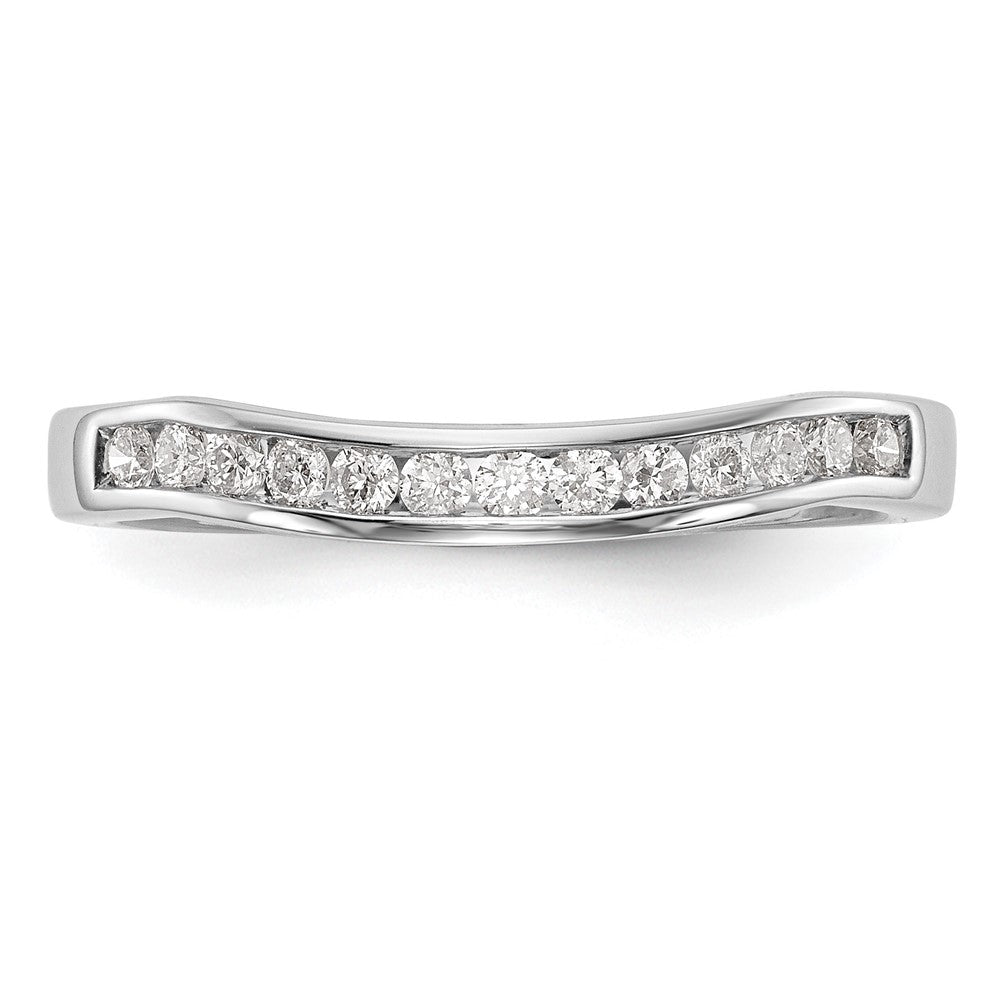 14K Weißgold Ehering mit im Labor gezüchteten Diamanten, VS/SI+ G+
