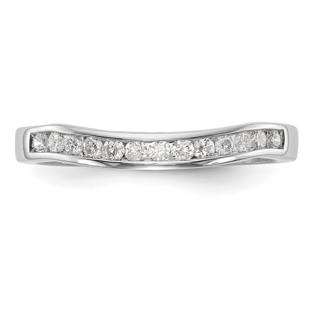 14K Weißgold Ehering mit natürlichen Diamanten