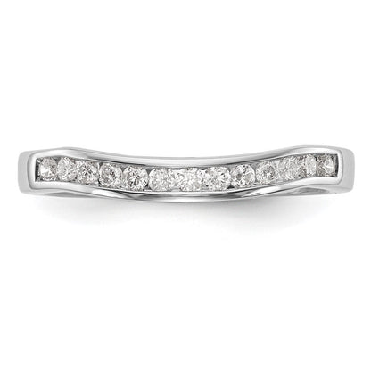 14K Weißgold Ehering mit natürlichen Diamanten