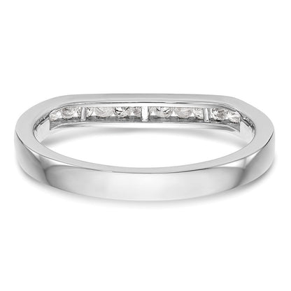 14K Weißgold Ehering mit natürlichen Diamanten