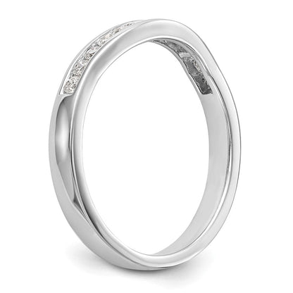 14K Weißgold Ehering mit natürlichen Diamanten