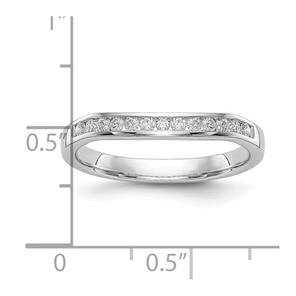 14K Weißgold Ehering mit natürlichen Diamanten