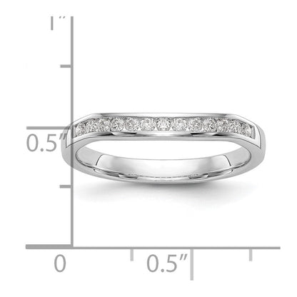 14K Weißgold Ehering mit natürlichen Diamanten