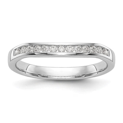 14K Weißgold Ehering mit im Labor gezüchteten Diamanten, VS/SI+ G+