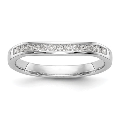 14K Weißgold Ehering mit natürlichen Diamanten