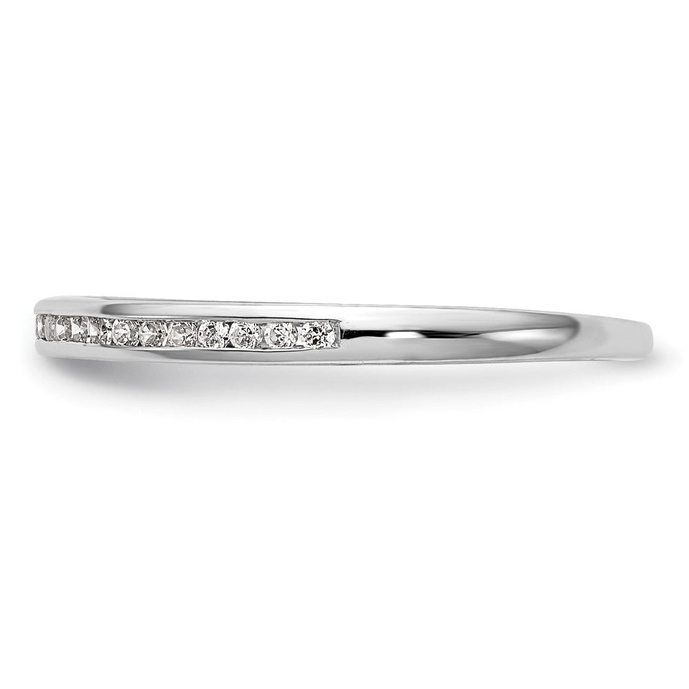14K Weißgold Ehering mit natürlichen Diamanten