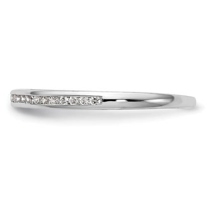 14K Weißgold Ehering mit natürlichen Diamanten