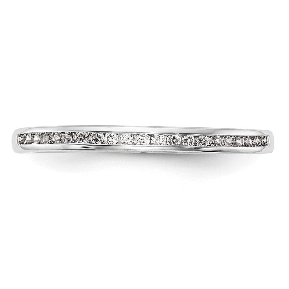 14K Weißgold Ehering mit natürlichen Diamanten