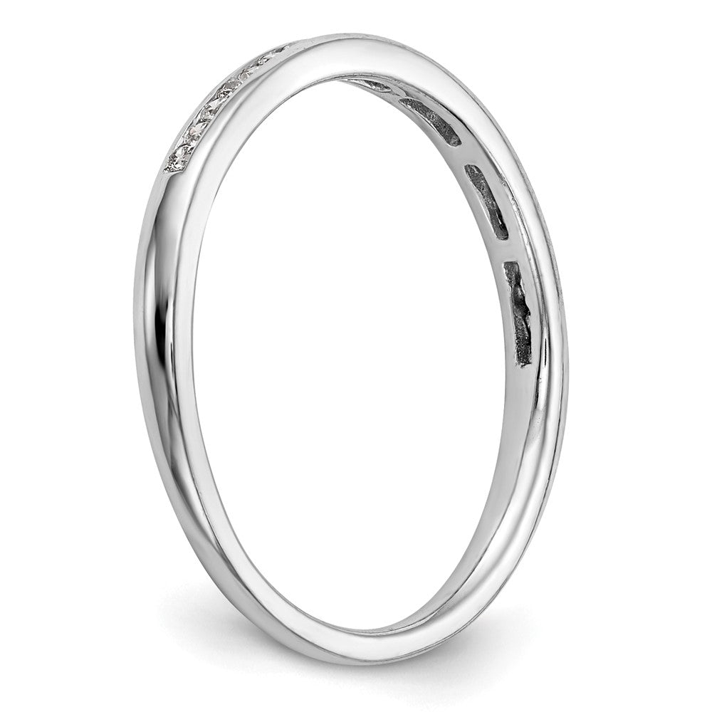 14K Weißgold Ehering mit natürlichen Diamanten