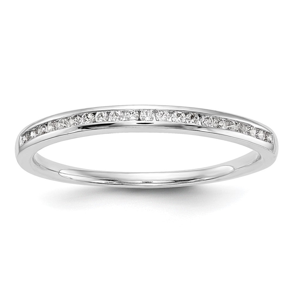 14K Weißgold Ehering mit natürlichen Diamanten