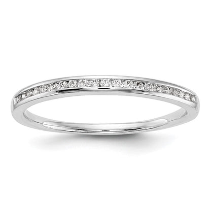 14K Weißgold Ehering mit natürlichen Diamanten
