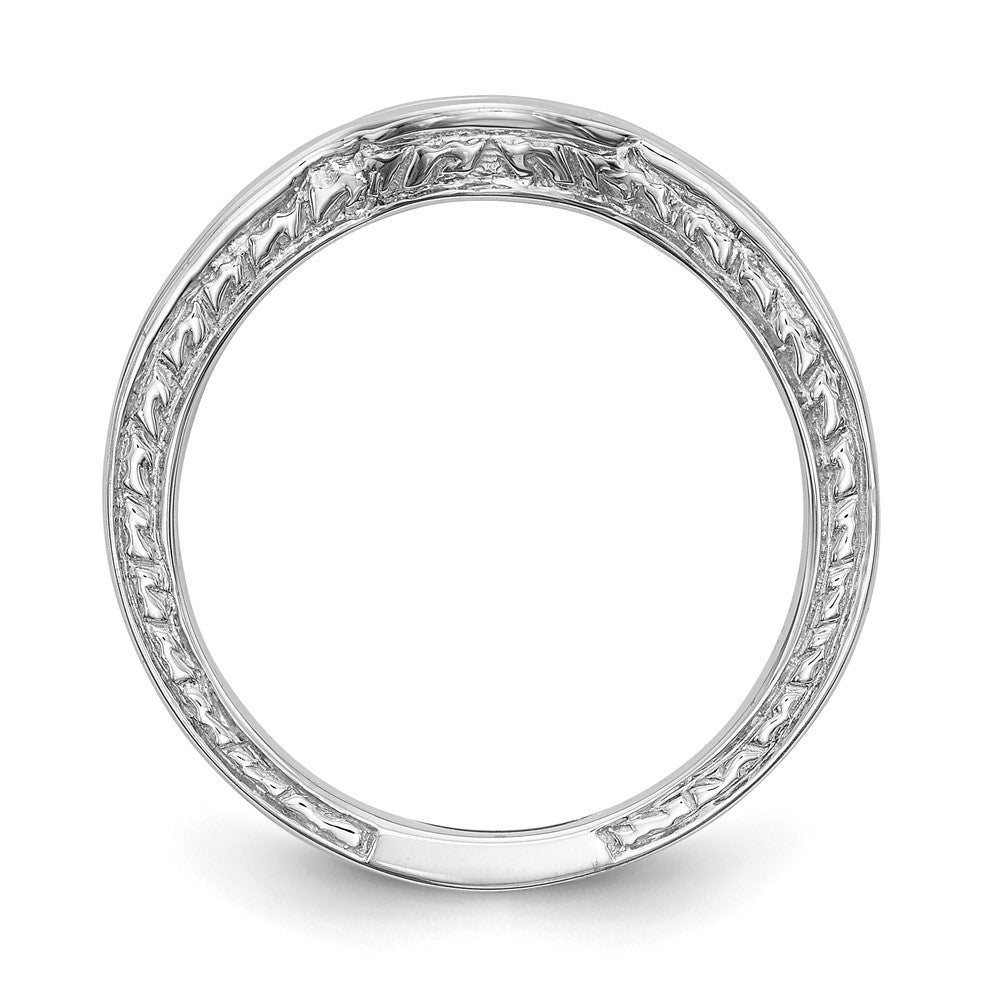 14K Weißgold Ehering mit natürlichen Diamanten