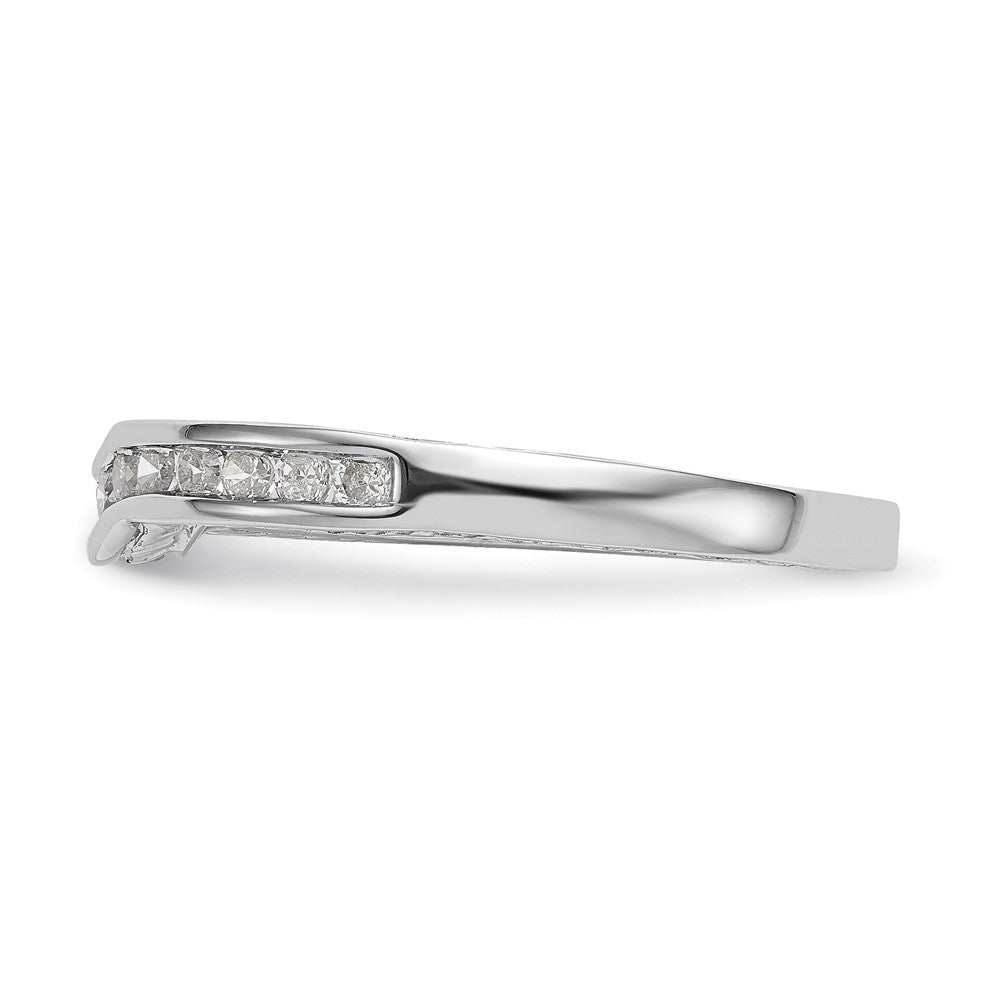 14K Weißgold Ehering mit natürlichen Diamanten