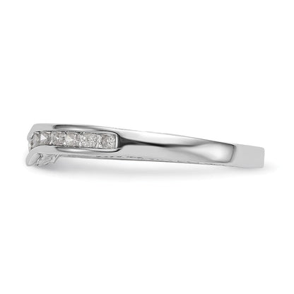 14K Weißgold Ehering mit natürlichen Diamanten