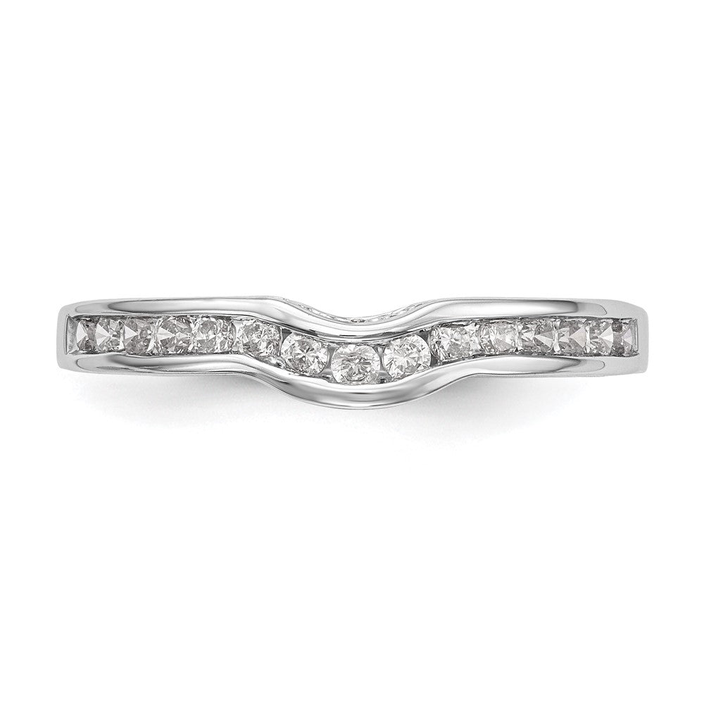 14K Weißgold Ehering mit natürlichen Diamanten