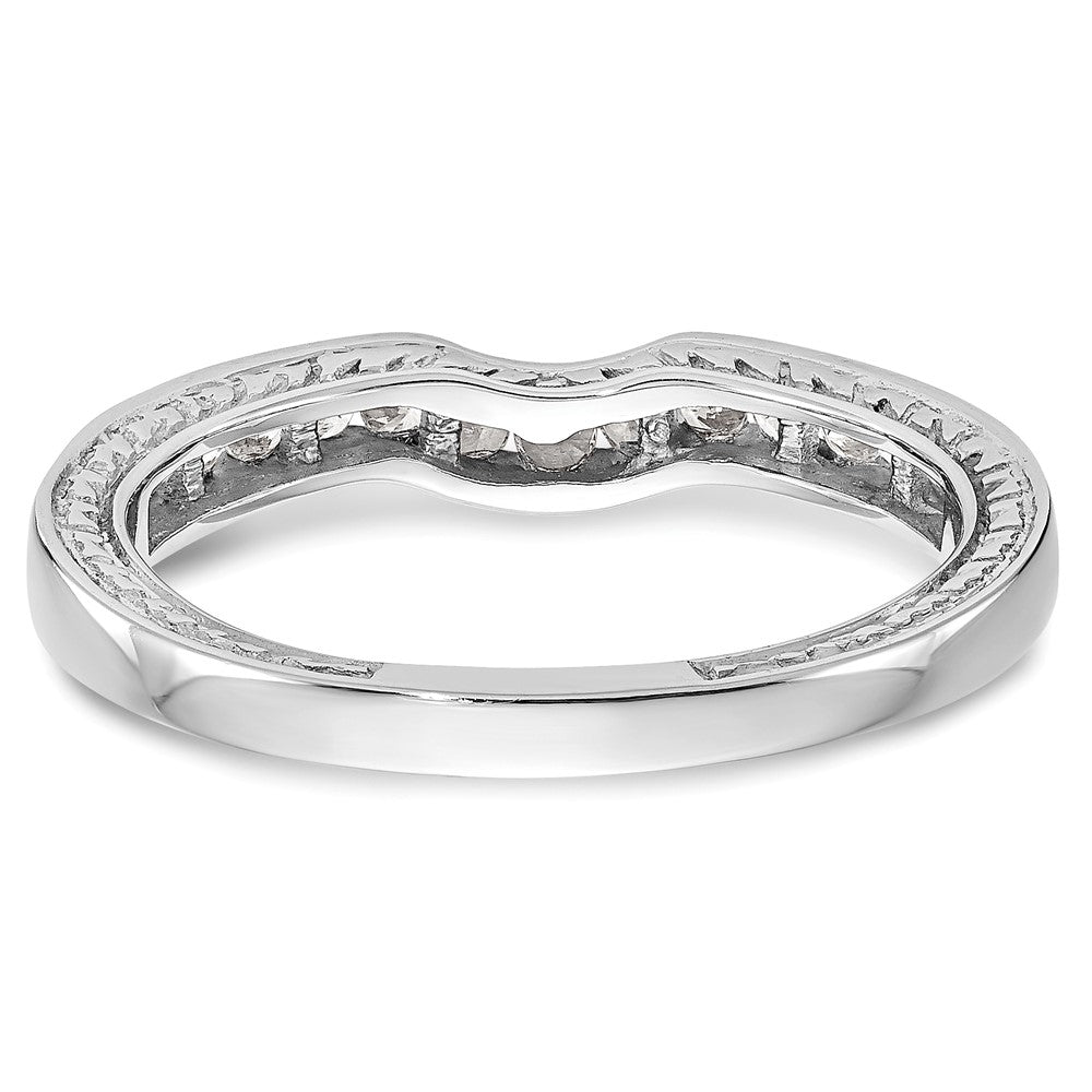 14K Weißgold Ehering mit natürlichen Diamanten
