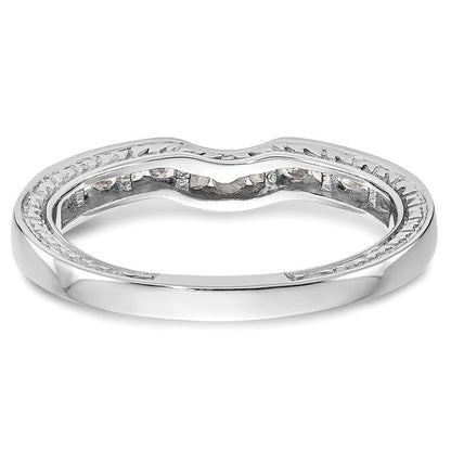 14K Weißgold Ehering mit natürlichen Diamanten
