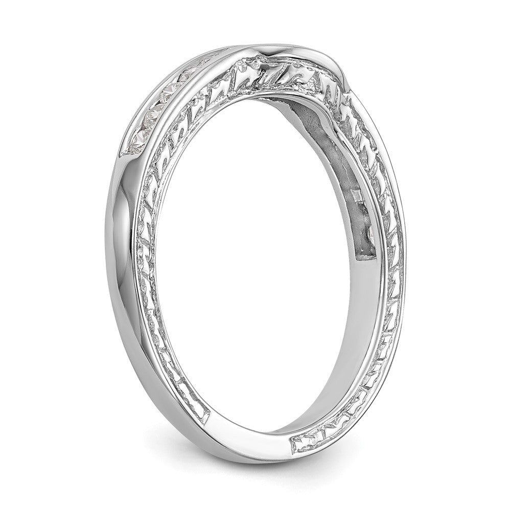 14K Weißgold Ehering mit natürlichen Diamanten