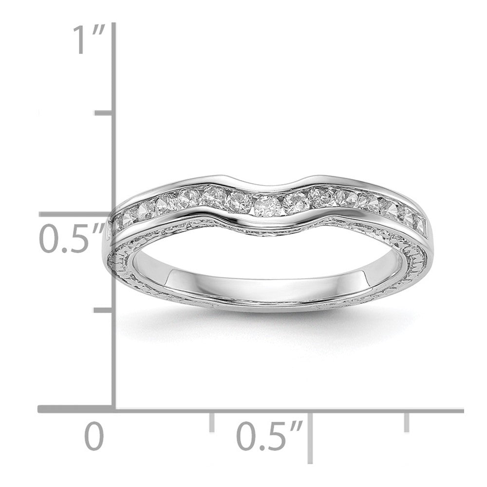 14K Weißgold Ehering mit natürlichen Diamanten