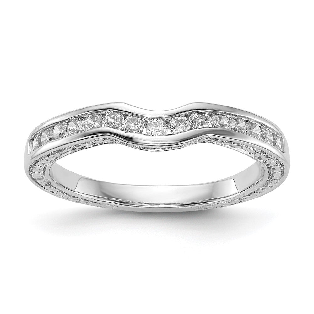 14K Weißgold Ehering mit natürlichen Diamanten