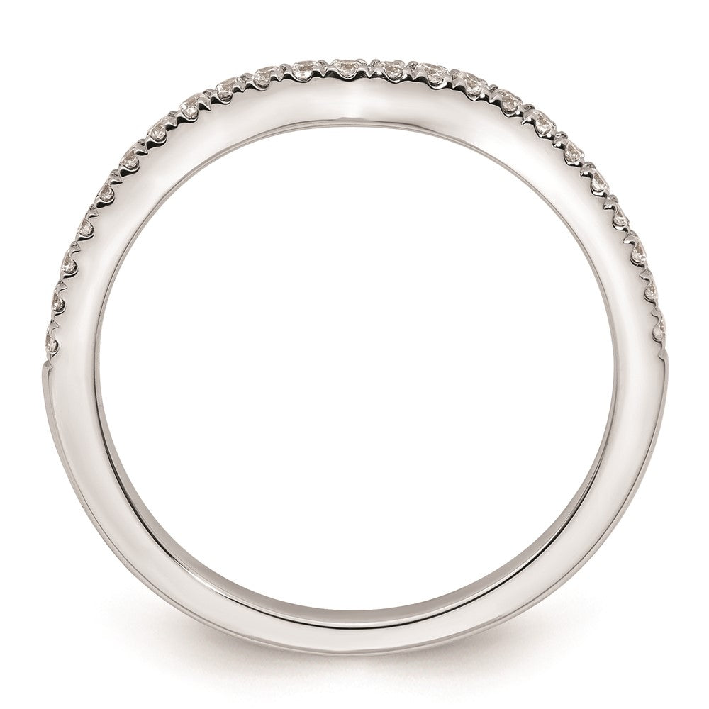 14K Weißgold Ehering mit natürlichen Diamanten