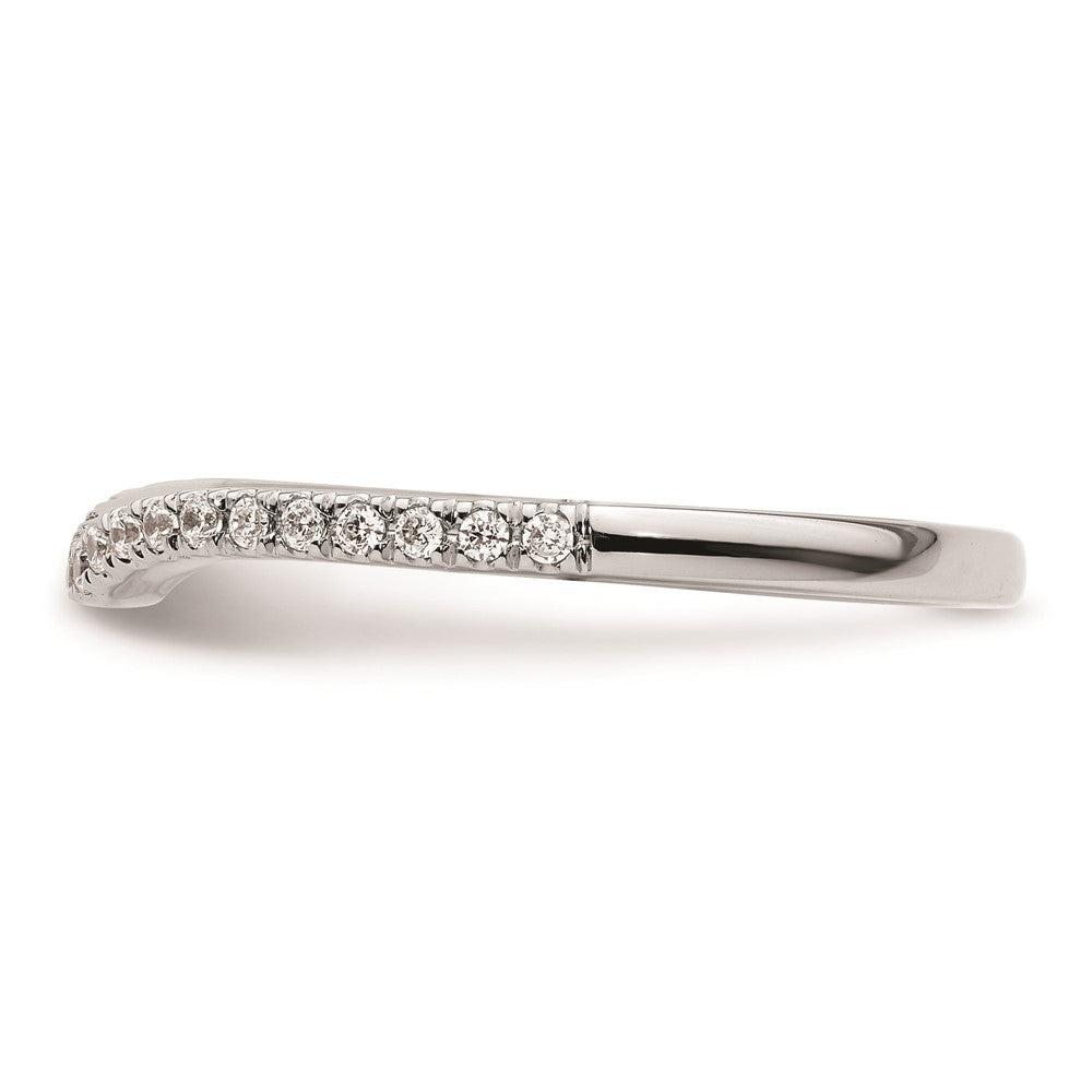 14K Weißgold Ehering mit natürlichen Diamanten