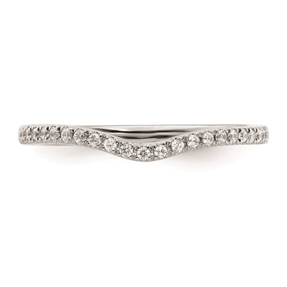 14K Weißgold Ehering mit natürlichen Diamanten