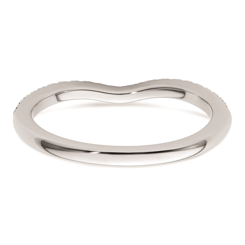 14K Weißgold Ehering mit natürlichen Diamanten