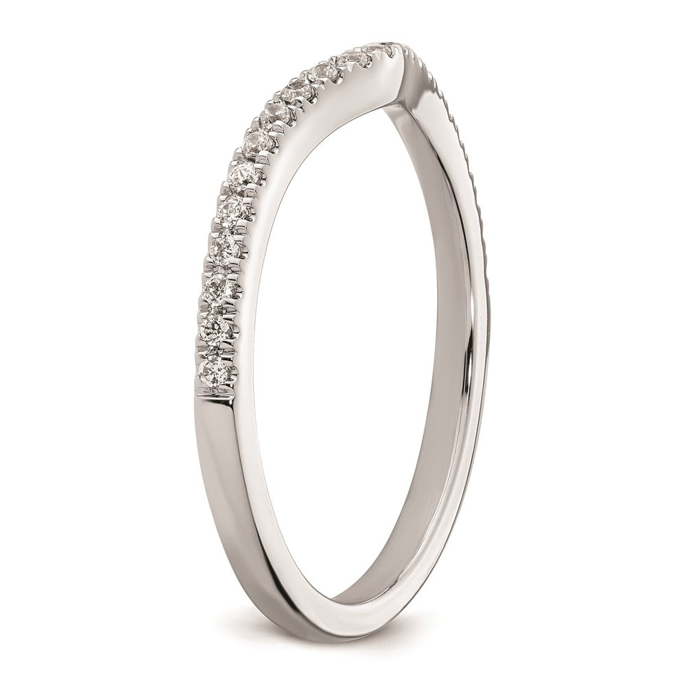 14K Weißgold Ehering mit natürlichen Diamanten