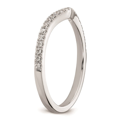 14K Weißgold Ehering mit natürlichen Diamanten