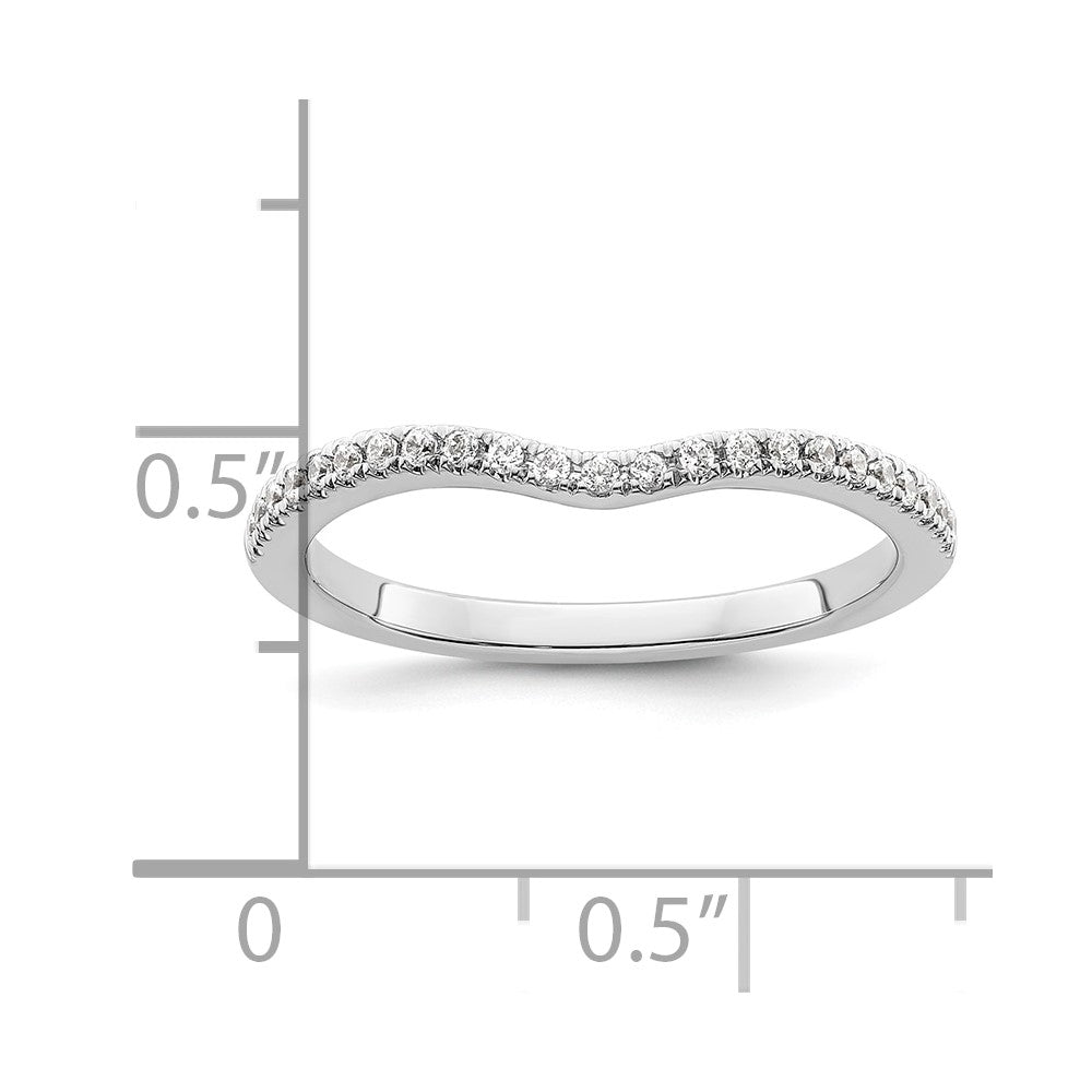 14K Weißgold Ehering mit natürlichen Diamanten