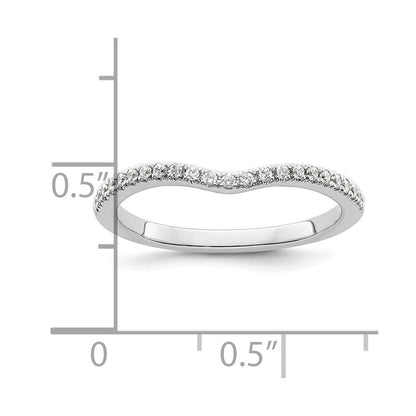 14K Weißgold Ehering mit natürlichen Diamanten