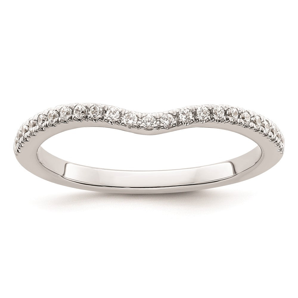 14K Weißgold Ehering mit natürlichen Diamanten