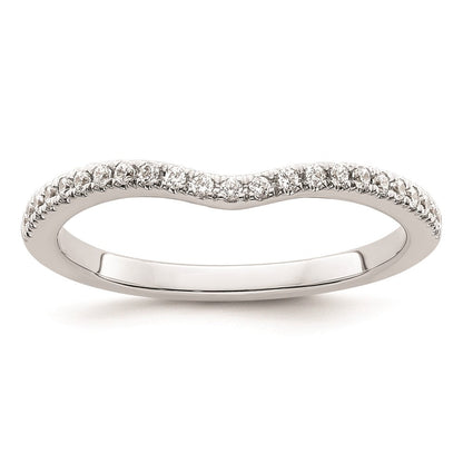 14K Weißgold Ehering mit natürlichen Diamanten