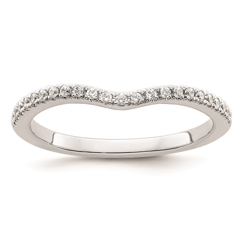 14K Weißgold Ehering mit natürlichen Diamanten