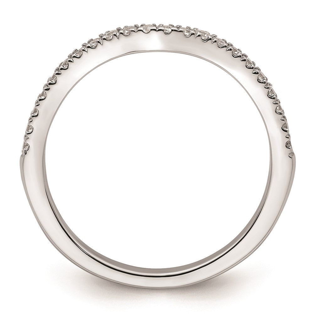 Ehering aus 14K Weißgold mit natürlichen Diamanten