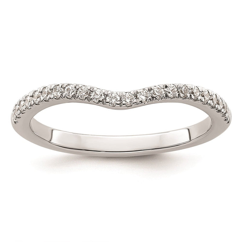 Trauring aus 14K Weißgold mit natürlichen Diamanten